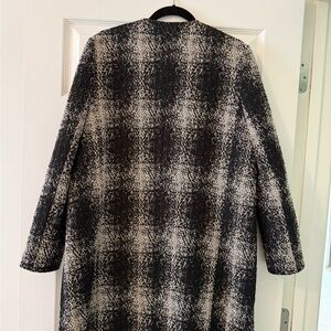 DKNY Black and Cream Teddy Jacket